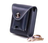 Leather Cigarette Case with Lighter Holder And Belt Loop Cigarette Box for Men And Women Unisex,One Size,Blue