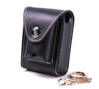 Leather Cigarette Case with Lighter Holder And Belt Loop Cigarette Box for Men And Women Unisex,One Size,Black