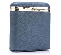 Leather Cigarette Case Women's for 100mm Cigarette Vintage ElegantBlue,One Size