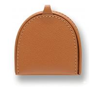 Leather Classic Gents Tray Purse Rounded Pull Tab Coin Holder, Tan 9.25x8.5x1.5cm