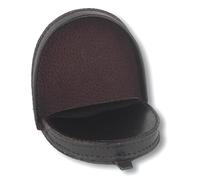 Leather Classic Gents Tray Purse with Pull Tab Opening, Spacious Coin Tray & Inner Flap Pocket, Compact Rounded Coin Wallet 9.25 x 8.5 x 1.5 cm