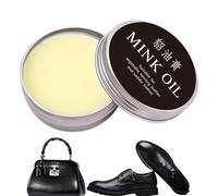 Leather Cleaner Cream, Natural Leather Recoloring Cleaning Moisturizer with Mink Oil, Leather Cleaner & Conditioner, Restoring and Refurbishing Conditioning Cream for Boots, Bags(250g)
