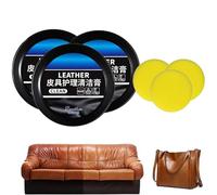 Leather Cleaning and Care Cream & Cleaning Paste,Car Leather Cleaner & Conditioner,Automotive Interior Leathe-r Cleaning & Protection Cream,Leathers Care Paste Repair Kit for Car,Furniture (260G,3PC)