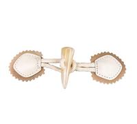 Leather Cloak Clasp, PU Leather Sew-On Acrylic Resin Horn Half Round Toggle Buttons Pack of 20 Multicolor 15cm(Beige)