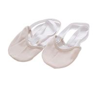 Leather Cloth Half Sole Stretch Exercise Rhythmic Gymnastics Pointe Belly Ballet Yoga Dance Shoes for Ballet Yoga Gymnatsic(Beige,L(38-39))