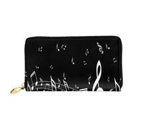 Leather Clutch Wallet For Women, Piano Keys Musical Notes, Rfid Blocking Long Zip Around Wallet With Coin Purse, Large Capacity Travel Organizer For Cash, Cards, Phone, Checkbook, Gift For Her