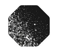 Leather Coasters Octagon, Black White Glitter Coasters for Drinks, Drink Coasters Set of 4, Cup Mat Absorbent Cup Coasters Modern Coffee Table Coasters for House Warming Gifts Funny Coasters