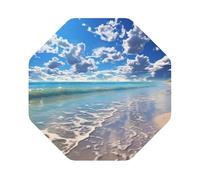 Leather Coasters Set of 4 Beautiful Cloud Beach Drink Coaster Heat Resistant Coasters for Drinks Car Coaster Coffee Mat Absorbent Cup Pad for Kitchen Office Home Decoration