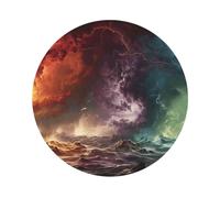 Leather Coasters Set of 4 Cloud Lightning Drink Coaster Heat Resistant Coasters for Drinks Car Coaster Coffee Mat Absorbent Cup Pad for Kitchen Office Home Decoration