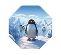 Leather Coasters Set of 4 Penguin Antarctica Ice Drink Coaster Heat Resistant Coasters for Drinks Car Coaster Coffee Mat Absorbent Cup Pad for Kitchen Office Home Decoration