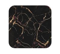 Leather Coasters Square, Black Gold Marble Coasters for Drinks, Drink Coasters Set of 4, Cup Mat Absorbent Cup Coasters Modern Coffee Table Coasters for House Warming Gifts Funny Coasters
