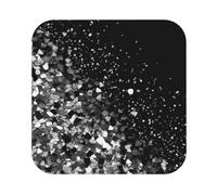 Leather Coasters Square, Black White Glitter Coasters for Drinks, Drink Coasters Set of 4, Cup Mat Absorbent Cup Coasters Modern Coffee Table Coasters for House Warming Gifts Funny Coasters