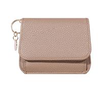 Leather Coin Bag - 11.5x2.5x9.5cm CAPPER | Small Change Bags | Women's Coin Bag | Portable Credit Card Reach Holder, Bullett, Apricot, riferimento alla descrizione, Refer to description