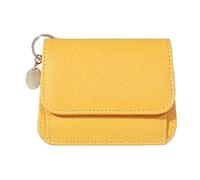 Leather Coin Purse - 11.5x2.5x9.5cm Zipper | Small Change Gurses | Pure Hand For Women | Handmade Portable Hand Band Wallet For Credit Card, Fact, yellow, Se référer au descriptif, Refer to