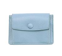 Leather Coin Purse Change Holder Bank Card Storage Bag Earphone Pouch Mini Multifunctional Coin Pocket Wallet for Women Girls 12.3x8.5cm Blue