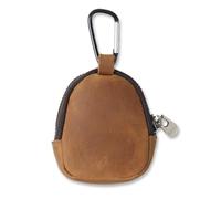Leather Coin Purse Coin Pouch Holder Small Change Purse Keychain Wireless Headset Pack Data Cable Organizer Zipper Pouch Car Key Holder Little Change Wallet Money Pouch Wallet Change Bag - Brown