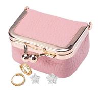 Leather Coin Purse - Fashion Jewelry Pouch,Kiss Lock Coin Purse Change Pouch Makeup Toiletry Bag for- Women Kids for- Travel