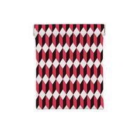 Leather Coin Purse for Women, 3D Red Checkered, Slim RFID Blocking Coin Purse Wallet for Men, Mini Zipper Pouch, Small Item Organizer for Cash Coins Cards, Automatic Snap Closure Travel Essentials