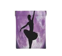 Leather Coin Purse for Women, Ballerina Dance, Slim RFID Blocking Coin Purse Wallet for Men, Mini Zipper Pouch, Small Item Organizer for Cash Coins Cards, Automatic Snap Closure Travel Essentials
