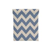 Leather Coin Purse for Women, Blue Beige Stripe, Slim RFID Blocking Coin Purse Wallet for Men, Mini Zipper Pouch, Small Item Organizer for Cash Coins Cards, Automatic Snap Closure Travel Essentials