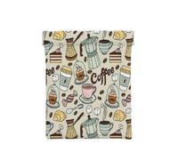 Leather Coin Purse for Women, Coffee Sweets Sugar, Slim RFID Blocking Coin Purse Wallet for Men, Mini Zipper Pouch, Small Item Organizer for Cash Coins Cards, Automatic Snap Closure Travel Essentials