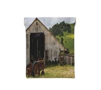 Leather Coin Purse for Women, Old Wooden Barn Rusted Tractor, Slim RFID Blocking Coin Purse Wallet for Men, Mini Zipper Pouch, Small Item Organizer for Cash Coins Cards, Automatic Snap Closure