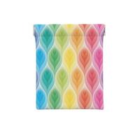 Leather Coin Purse for Women, Rainbow Colors Gradient Leaf, Slim RFID Blocking Coin Purse Wallet for Men, Mini Zipper Pouch, Small Item Organizer for Cash Coins Cards, Automatic Snap Closure