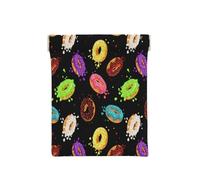 Leather Coin Purse for Women, Ring Bread Jam, Slim RFID Blocking Coin Purse Wallet for Men, Mini Zipper Pouch, Small Item Organizer for Cash Coins Cards, Automatic Snap Closure Travel Essentials