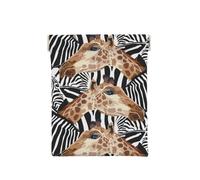 Leather Coin Purse for Women, Zebra Giraffe, Slim RFID Blocking Coin Purse Wallet for Men, Mini Zipper Pouch, Small Item Organizer for Cash Coins Cards, Automatic Snap Closure Travel Essentials