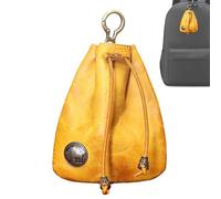 Leather Coin Purse, Leather Bag, Vintage Change Bag | Leather Drawstring Wallet, Coin Organizer, Change Holder, Small for Men and Women, lemon tree, Consulte la descripción, See description