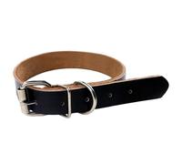 Leather Collar For Dogs - Adjustable Medium Size Neck Strap With Buckle, Durable Pet Supply | Classic Craftsmanship Detail, Secure Fit For Medium Large Breeds, Casual Walking Training Purpose, Thought