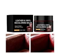 Leather Colour Refresher Balm, 50 g Wine Red Leather Detailing Conditioner, Handbag Detail Conditioner, Suitable for Furniture, Sofas, Couch Sets, Purses, Vehicle Interiors, Handbags and