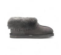 TruClothing Women's Sheepskin Suede Comfort Slip-On Bootie Slippers in Grey | Size: 3 TruClothing Grey 3