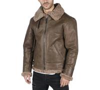 Leather Company Men's Sheepskin Leather B3 Flying Aviator Brown Teddy Sheep Fur - 5XL
