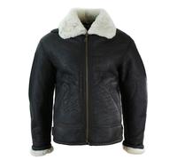 Leather Company Men's Sherling Sheepskin Original B3 Pilot Winter Jacket - Beige - Medium