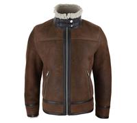 Leather Company Men's Sherling Sheepskin Zip Pilot Flying Jacket WW2 - Medium