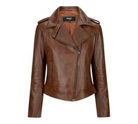 Leather Company Women's Leather Brown Short Leather Jacket - UK 18