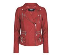 Leather Company Women's Leather Short Biker Jacket - UK 20 - Red
