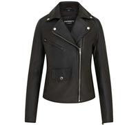 Leather Company Women's Real Leather Brando Style Biker Jacket - Black - UK 12