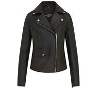 Leather Company Women's Real Leather Brando Style Biker Jacket - Black - UK 22