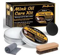 Leather Conditioner and Cleaner 3.52 oz, Mink Oil for Leather Boots, Leather Boot Care Kit, Leather Boot Conditioner for Premium Waterproof Formula to Soften & Restore Shoes, Leather Furniture