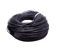 Leather Cord - 900x0.2x0.2cm Round Leather Strips | Soft Cowhide Cord for Jewelry Making | Hand-Beaded LeatherThread | 29-Foot Crafting Accessory for Bracelets & Necklaces | Black/Brown