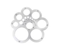 Leather Corner Rounding Tool Stainless Steel Leathercraft Circle Guide | Round Leather Corner Cutting Ruler for Craft Projects Drafting Drawing DIY Sewing Woodworking Leathercraft