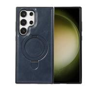 Leather Cover for Samsung Galaxy S26/S26 Plus/S26 Ultra, Magnetic Ring Holder Stand Protection Case Business Shell,S26 Ultra,Blue