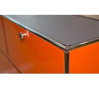 Leather cover for USM sideboard 75x35 cm Leather on Top Antrazit grey - LEATHERONTOP 75 35 1 2