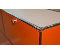 Leather cover for USM sideboard 75x35 cm Leather on Top Light gray - LEATHERONTOP 75 35 1 3