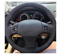 Leather Cover Hand-Stitched Wear-resistant Braids On Steering Wheel For IS250 IS300 ES250(Black Thread)