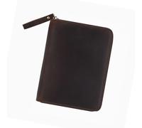 Leather Covers for 3.5x5.5Inch Field Notes Small Notepads Pocket Journal Handmade Zippered Leather Covers with Pen Slot Pocket Notepads Protector