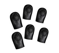 Leather Covers Piano Pedal Protective Sleeves, 6Pcs for Grand Piano | Black Smooth Finish, 13.5x6.5x0.2cm Size, Lightweight Set for Three-Pedal Bases