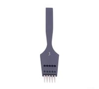 Leather Craft Chisel with Replaceable Tips and Round Hole Punch Designed for Multiple Stitch Types and Hand Sewing (3mm 5 tooth)